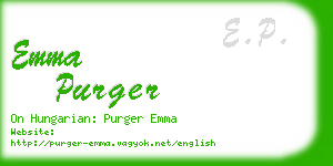 emma purger business card